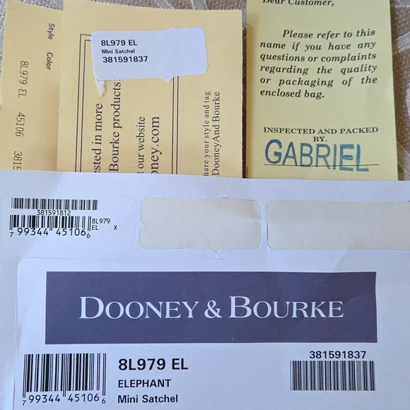 Dooney And Bourke Florentine Mini Satchel, Elephant - Picture 12 of 16